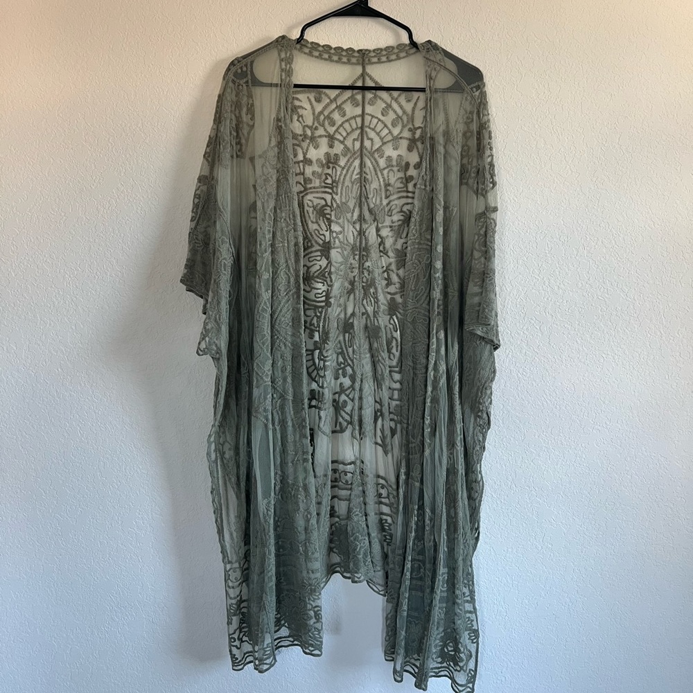 Sage Lace Kimono